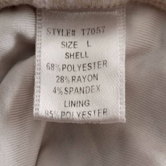 BEAR DANCE GRAY SNAKE PRINT CROP LONG SLEEVE TOP SZ.L EUC - Picture 5 of 6